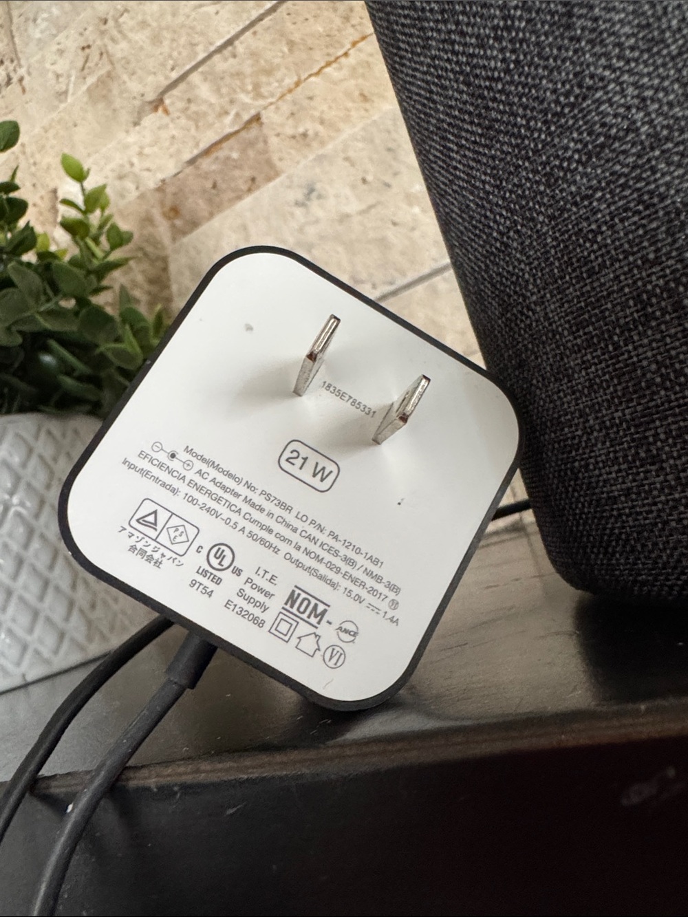 Amazon Echo 2nd Generation Fabric Smart Speaker in Charcoal Gray - Picture 2 of 5